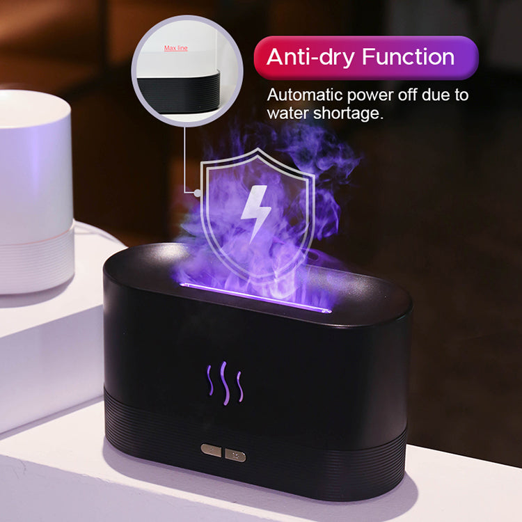 g USB Ultrasonic Flame Humidifier Led RGB Colorful Essential Oil Fire Flame Aroma Diffuser